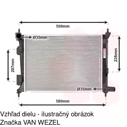 Chladiče vody POLCAR 41B108-1 - obr. 2