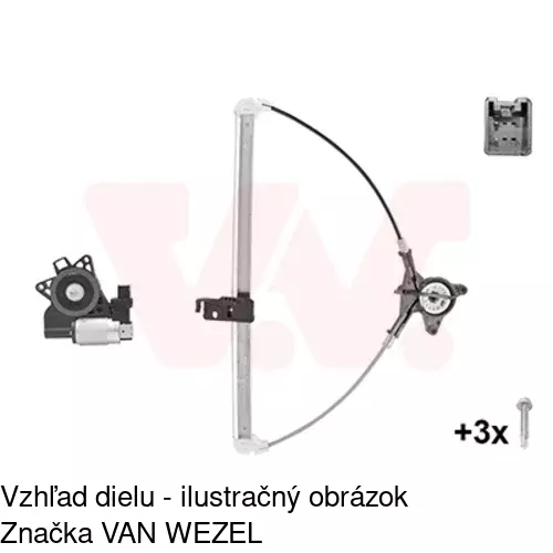 Mechanizmus sťahovania okna elektrický bez motora POLCAR 4541PSG3 - obr. 2