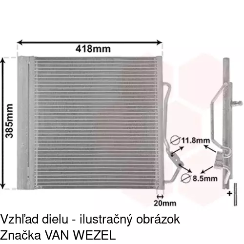 Chladiče klimatizácie 5095K83X /POLCAR/ - obr. 4