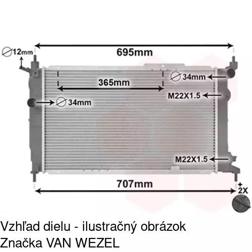 Chladiče vody POLCAR 550708-5 - obr. 5