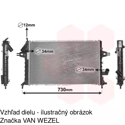 Chladiče vody POLCAR 550808-5