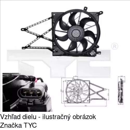 Ventilátor bez krytu / podpery POLCAR 550823U3