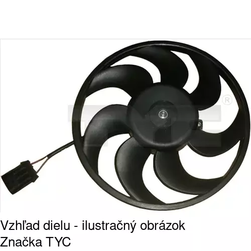 Ventilátor bez krytu / podpery POLCAR 550923U11