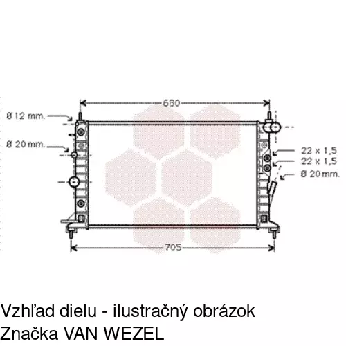 Chladiče vody POLCAR 551608-6 - obr. 5