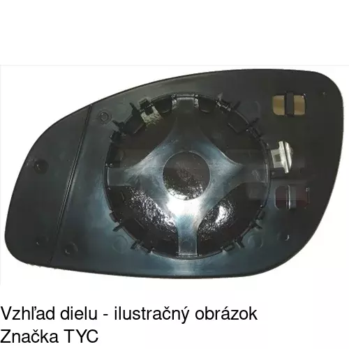 Sklo vonkajšieho zrkadla s držiakom POLCAR 5518555E