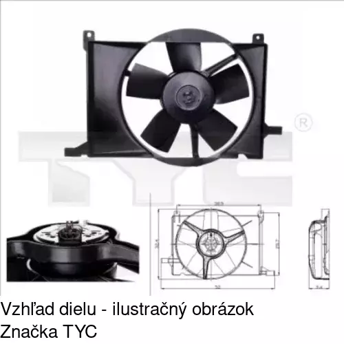 Ventilátor bez krytu / podpery POLCAR 555523U4 - obr. 2