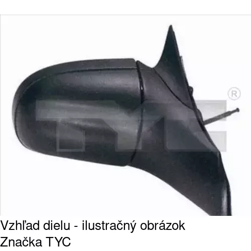 Vonkajšie zrkadlo POLCAR 5555521E