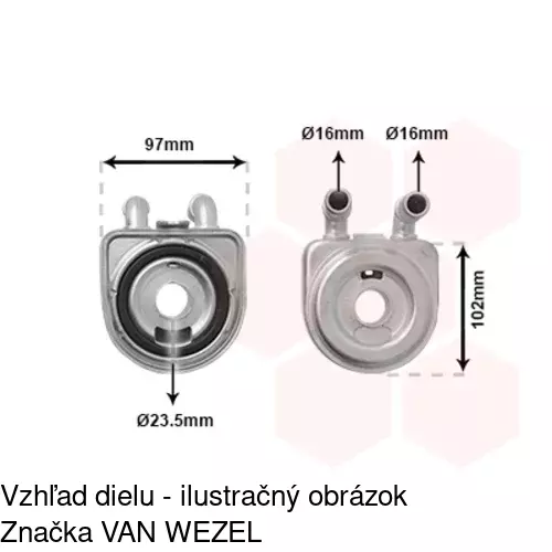 Chladiče oleja 5723L8-1 /POLCAR/ - obr. 3