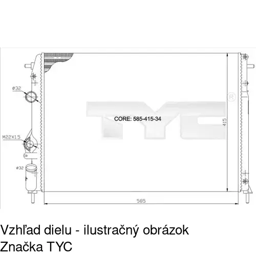 Chladiče vody POLCAR 600708-6