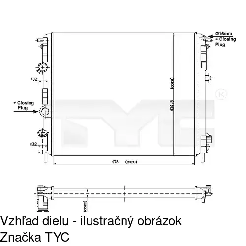 Chladiče vody POLCAR 601508-4