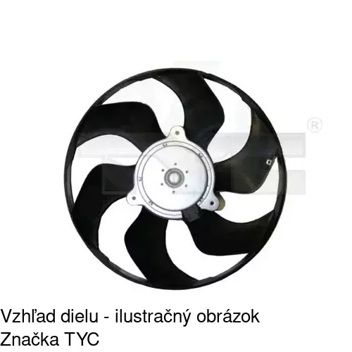 Ventilátor bez krytu / podpery POLCAR 601623U1 - obr. 2