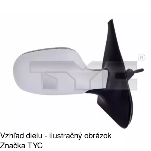 Vonkajšie zrkadlo POLCAR 6016514E