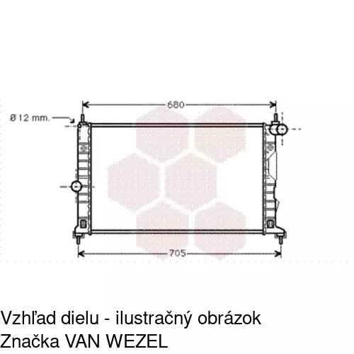 Chladiče vody POLCAR 652308-3 - obr. 2