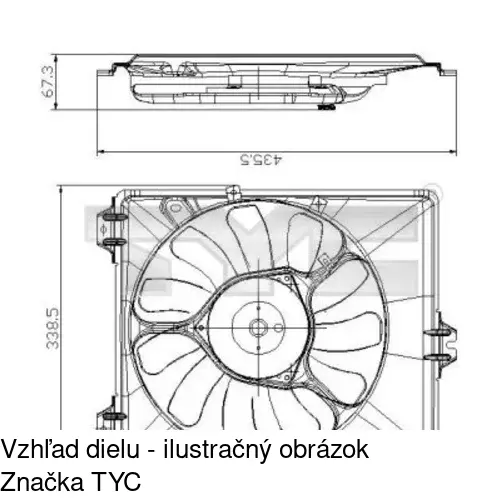 Ventilátory chladičov POLCAR 743523W4