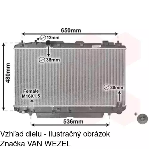 Chladiče vody POLCAR 814608-1 - obr. 3