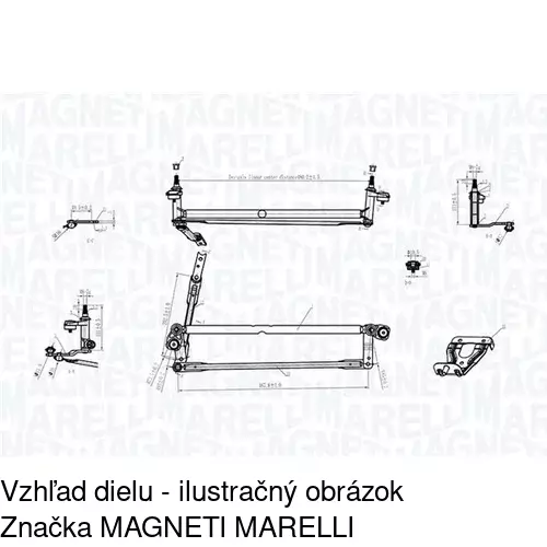 Náhon stieračov bez motora 9513MWP1 /POLCAR/ - obr. 1