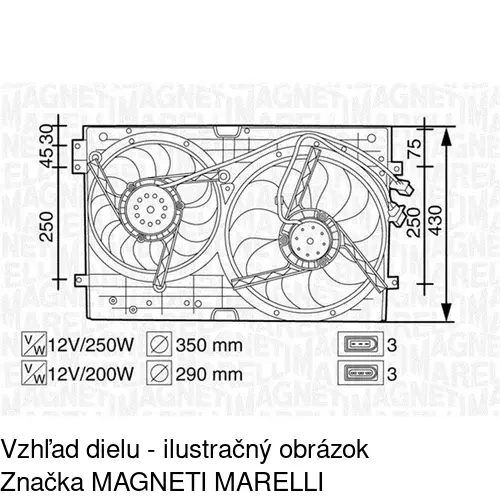 Ventilátor bez krytu / podpery POLCAR 952523U4 - obr. 4