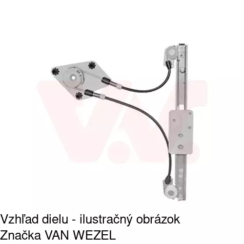 Mechanizmus sťahovania okna elektrický bez motora 9533PSG4 /POLCAR/ - obr. 4