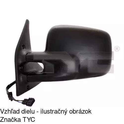 Vonkajšie zrkadlo POLCAR 956651-E - obr. 2