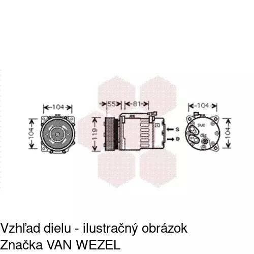 Kompresor AC 9567KS-3 /POLCAR/ - obr. 1