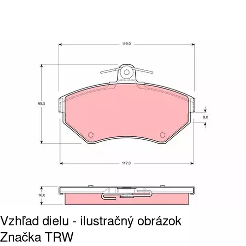 Brzdové dosky POLCAR S70-0004 - obr. 5