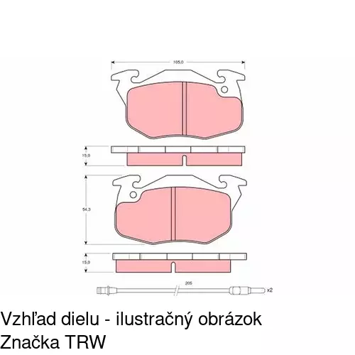 Brzdové dosky POLCAR S70-0049 - obr. 4