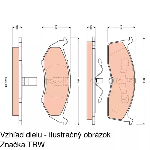 Brzdové dosky POLCAR S70-0062