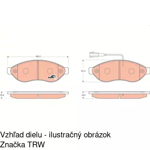 Brzdové dosky POLCAR S70-0099 - obr. 1