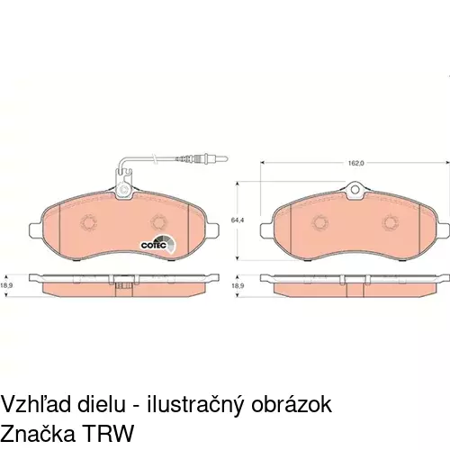 Brzdové dosky POLCAR S70-0196 - obr. 3