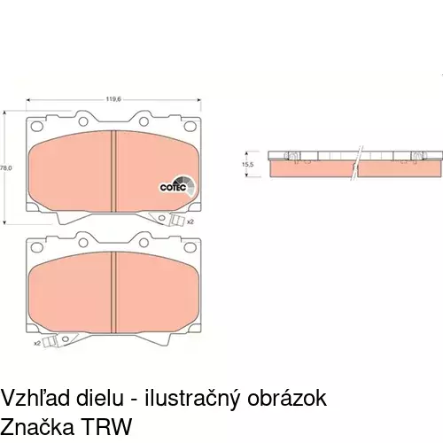 Brzdové dosky POLCAR S70-0207 - obr. 4