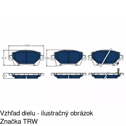 Brzdové dosky POLCAR S70-0210 - obr. 4