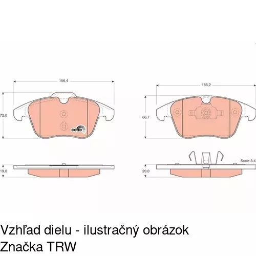 Brzdové dosky POLCAR S70-0224 - obr. 5