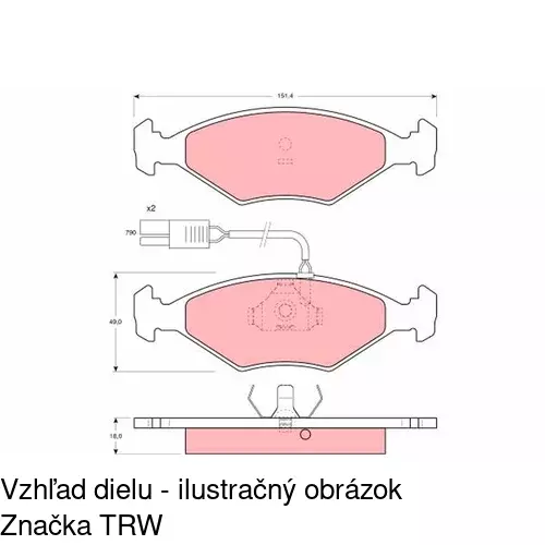 Brzdové dosky POLCAR S70-0230 - obr. 3