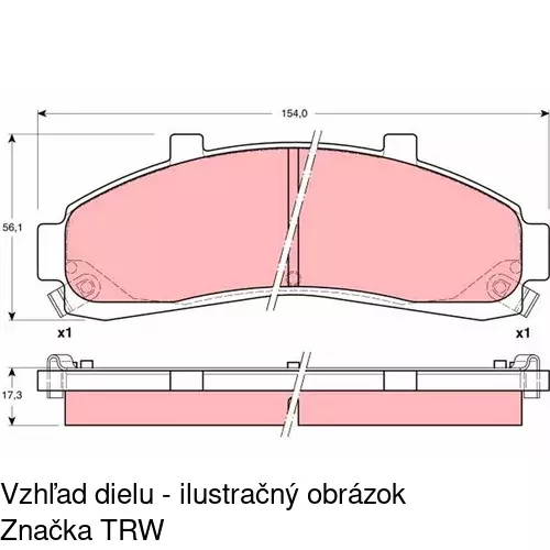 Brzdové dosky S70-0248 /POLCAR/