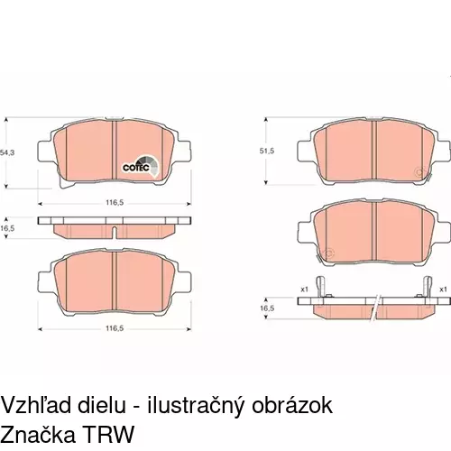 Brzdové dosky POLCAR S70-0263 - obr. 4