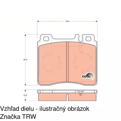 Brzdové dosky POLCAR S70-0290 - obr. 2