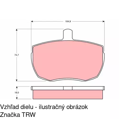 Brzdové dosky POLCAR S70-0302 - obr. 2