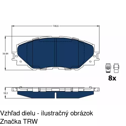 Brzdové dosky POLCAR S70-0313 - obr. 2