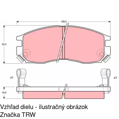 Brzdové dosky POLCAR S70-0337 - obr. 2