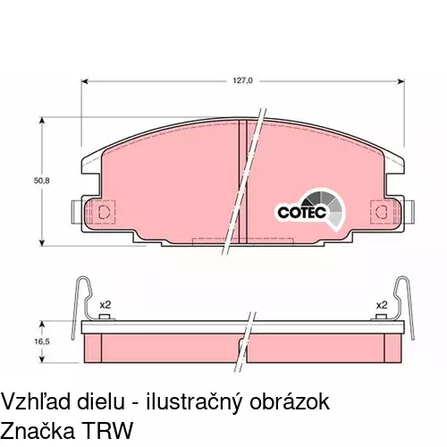 Brzdové dosky POLCAR S70-0379 - obr. 2