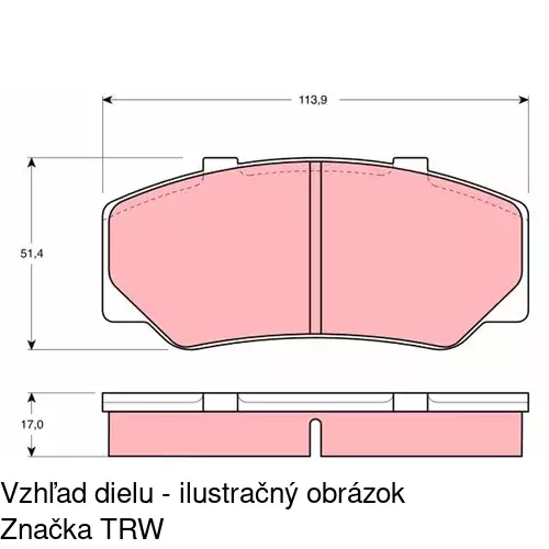 Brzdové dosky POLCAR S70-0390 - obr. 1