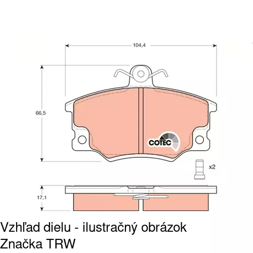 Brzdové dosky POLCAR S70-0393 - obr. 2