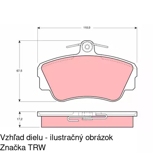 Brzdové dosky POLCAR S70-0403 - obr. 1