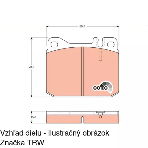 Brzdové dosky POLCAR S70-0408 - obr. 5