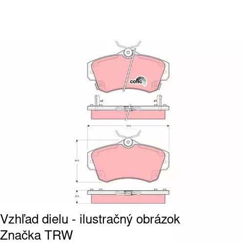 Brzdové dosky POLCAR S70-0420 - obr. 1