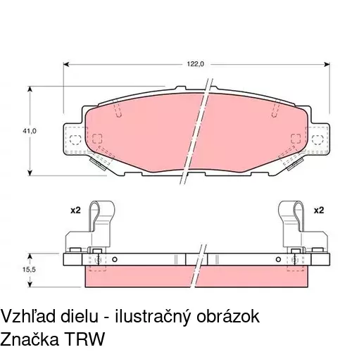 Brzdové dosky POLCAR S70-0426 - obr. 3