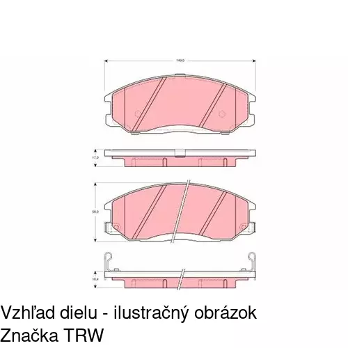 Brzdové dosky POLCAR S70-0436 - obr. 5