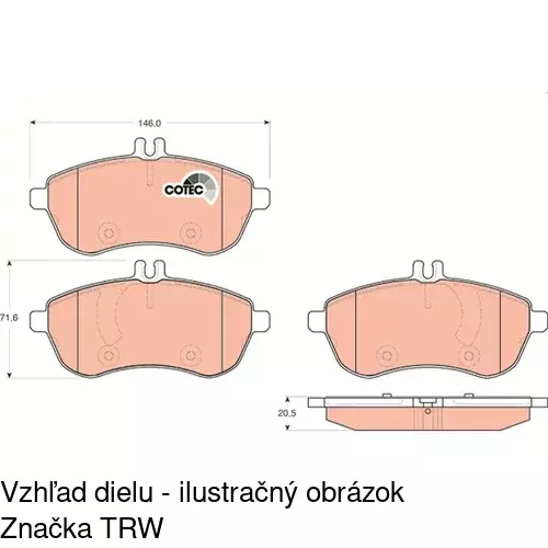 Brzdové dosky POLCAR S70-0459 - obr. 4