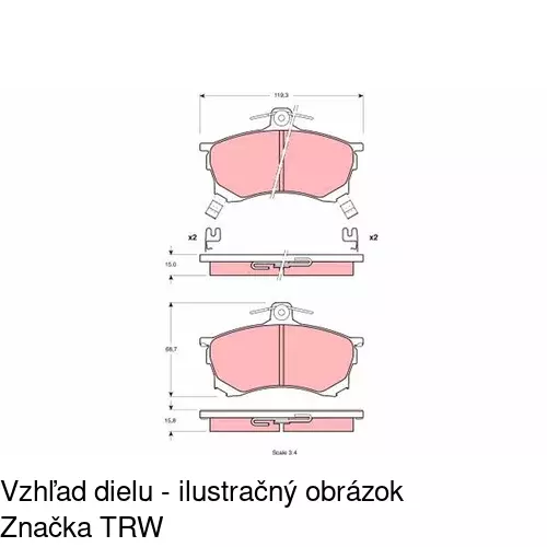 Brzdové dosky POLCAR S70-0470 - obr. 3