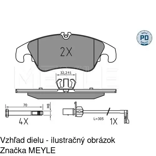 Brzdové dosky POLCAR S70-0475 - obr. 5